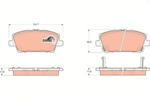TRW GDB3407 - Brzdové platničky -