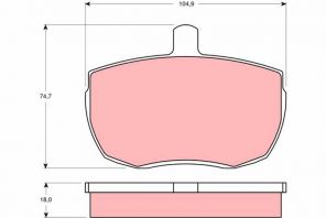 TRW GDB341 - Brzdové platničky -