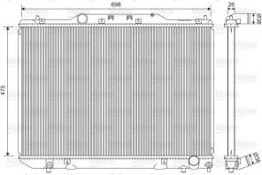 Valeo 734850 - Chladič vody -