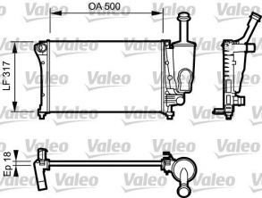 Valeo 734923 - Chladič vody -