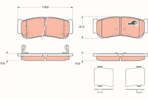 TRW GDB3419 - Brzdové platničky -