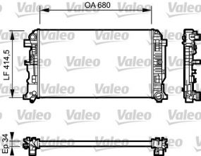 Valeo 734928 - Chladič vody -