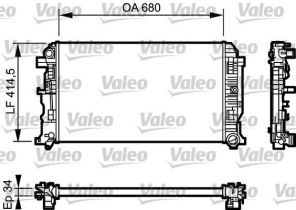 Valeo 734930 - Chladič vody -