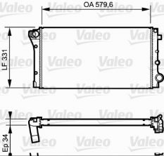 Valeo 734932 - Chladič vody -