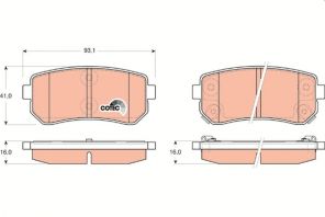 TRW GDB3451 - Brzdové platničky -