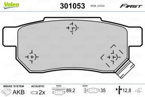 Valeo 301053 - Brzdové platničky -