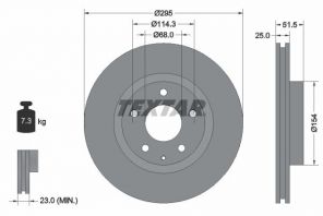 Textar 92267603 - Brzdový kotúč -