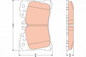 TRW GDB3473 - Brzdové platničky -