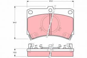 TRW GDB374 - Brzdové platničky -