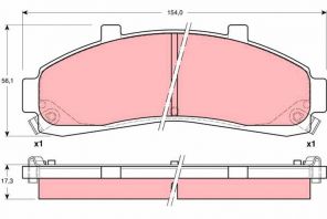 TRW GDB4010 - Brzdové platničky -