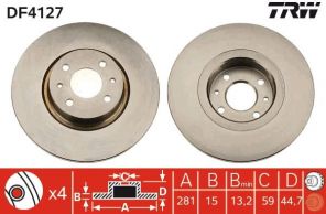 TRW DF4127 - Brzdový kotúč -