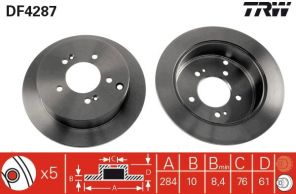 TRW DF4287 - Brzdový kotúč -