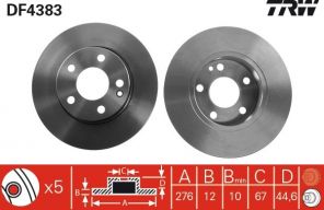 TRW DF4383 - Brzdový kotúč -