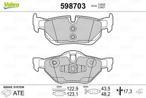 Valeo 598703 - Brzdové platničky -