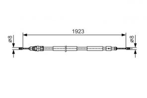 Bosch 1 987 482 117 - Brzdové lano -