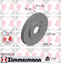 Zimmermann 100.1235.20 - Brzdový kotúč -