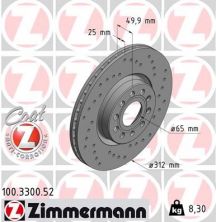 Zimmermann 100.3300.52 - Brzdový kotúč -