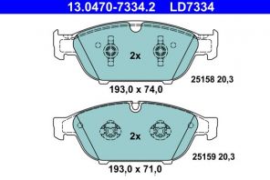 ATE 13.0470-7334.2 - Brzdové platničky -