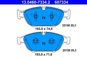 ATE 13.0460-7334.2 - Brzdové platničky -