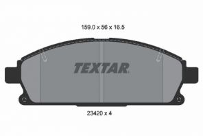 Textar 2342004 - Brzdové platničky -
