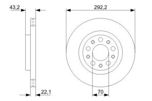 Bosch 0 986 479 327 - Brzdový kotúč -