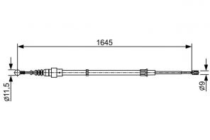 Bosch 1 987 482 451 - Brzdové lano -
