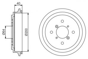 Bosch 0 986 477 188 - Brzdový bubon -
