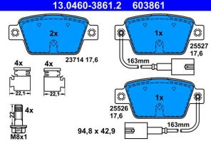 ATE 13.0460-3861.2 - Brzdové platničky -