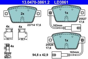 ATE 13.0470-3861.2 - Brzdové platničky -