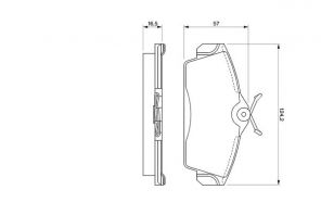 Bosch 0 986 424 490 - Brzdové platničky -