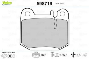 Valeo 598719 - Brzdové platničky -