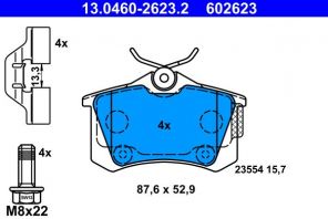 ATE 13.0460-2623.2 - Brzdové platničky -