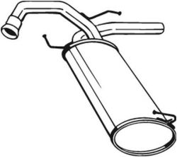 Bosal 148-171 - Zadný tlmič -