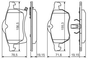 Bosch 0 986 494 509 - Brzdové platničky -