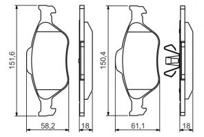 Bosch 0 986 494 511 - Brzdové platničky -