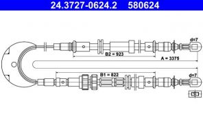 ATE 24.3727-0624.2 - Brzdové lano -