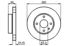 Bosch 0 986 478 346 - Brzdový kotúč -