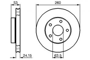 Bosch 0 986 478 195 - Brzdový kotúč -