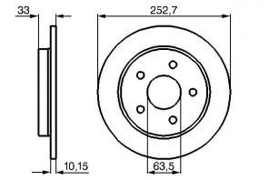 Bosch 0 986 478 196 - Brzdový kotúč -