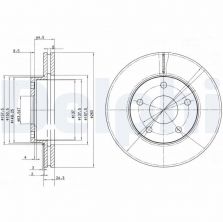 Delphi BG2346 - Brzdový kotúč