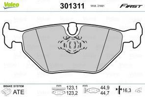 Valeo 301311 - Brzdové platničky -