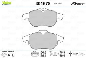 Valeo 301678 - Brzdové platničky -