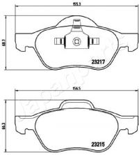 Japanparts PA-0712AF - Brzdové platničky