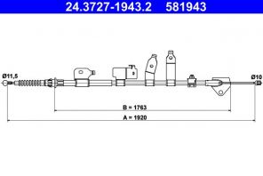 ATE 24.3727-1943.2 - Brzdové lano -