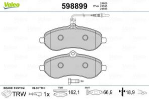 Valeo 598899 - Brzdové platničky -