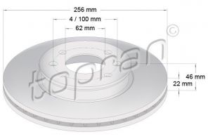 Topran 820 260 - Brzdový kotúč -
