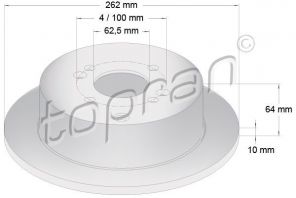 Topran 820 281 - Brzdový kotúč -