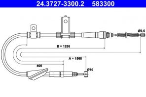 ATE 24.3727-3300.2 - Brzdové lano -