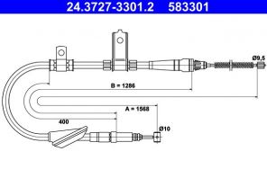 ATE 24.3727-3301.2 - Brzdové lano -