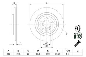 Bosch 0 986 479 E85 - Brzdový kotúč -